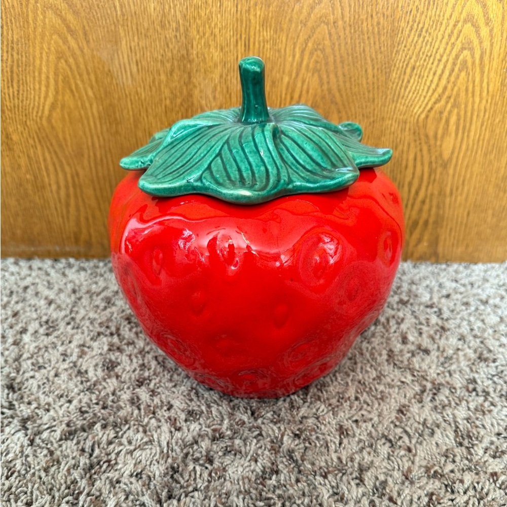 Vintage House of Webster Ceramic Strawberry Cookie Jar